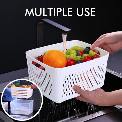 HOTEC 5-Pack Fruit Storage Container for Fridge, Food Storage Containers