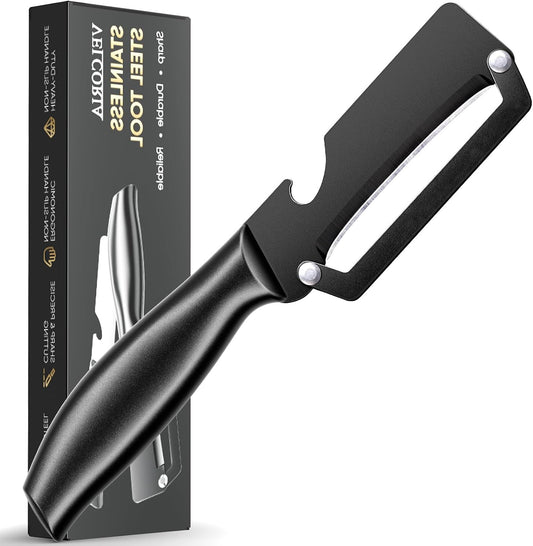 Stainless Steel Vegetable Peeler, Heavy Duty Potato Peeler with Wide Blade