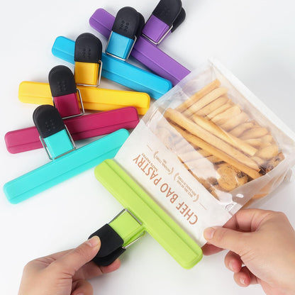 Tamaki 6 Pack Large Chip Bag Clips Assorted Color Food Clips, 6 x 3.5 Inch