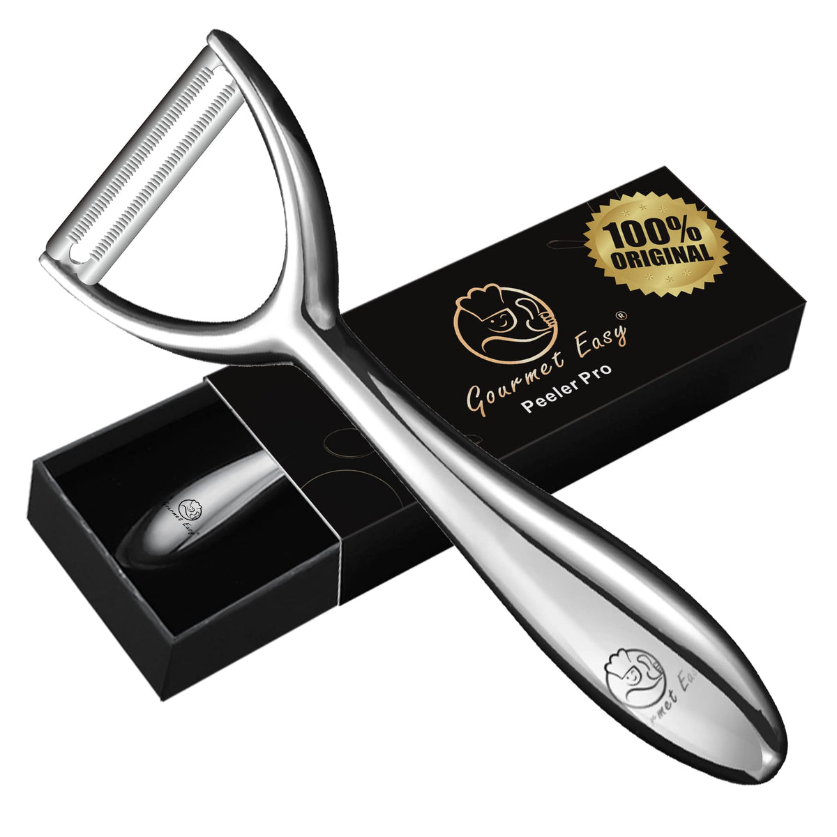 Gourmet Easy Vegetable Peeler Ultra Sharp Stainless Steel Blade (I Peeler)