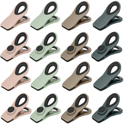 TACGEA Chip Clips, Magnetic Bag Clips for Food Storage, 12 Pack, Multicolor