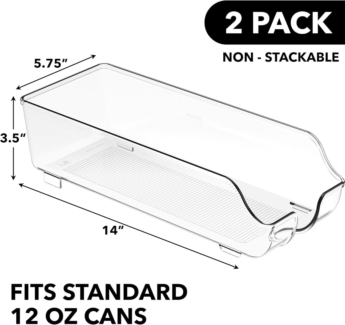 Simple Houseware Soda Can Organizer Dispenser Refrigerator/Pantry, Set of 2