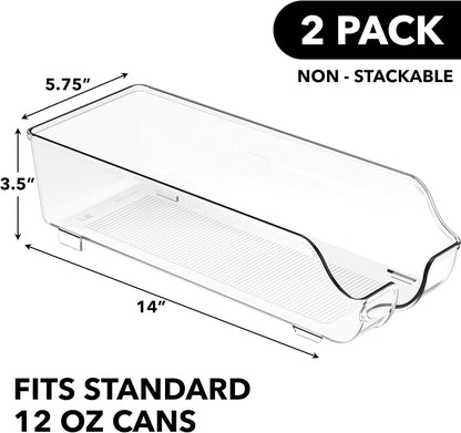 Simple Houseware Soda Can Organizer Dispenser Refrigerator/Pantry, Set of 2