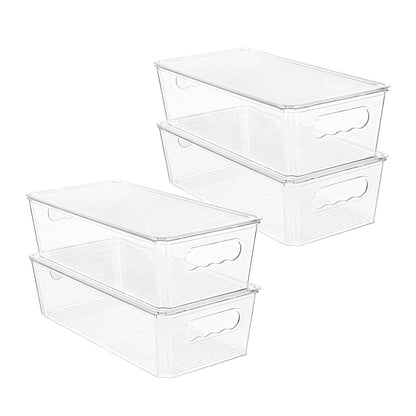 Vtopmart 8pcs Clear Stackable Storage Bins with Lids