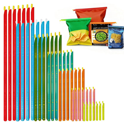 30 PCS Chip Clips & Bag Sealers, Reusable Food Bag Clips with 5 Sizes