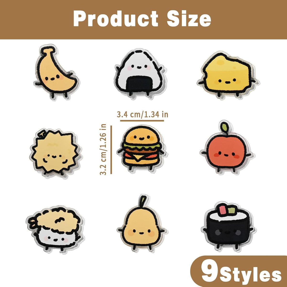 9 PCS Cute Food Bag Clips, Funny Chip Clips for Snack Packages Bag Sealing
