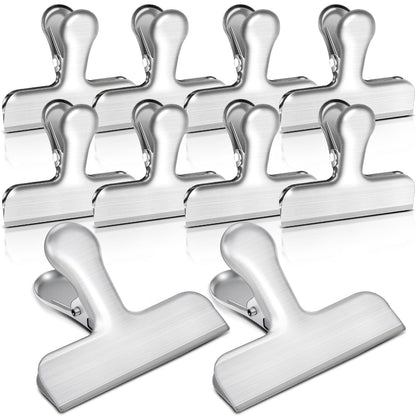 Bag Clips, 20 Pack Stainless Steel Chip Clips for Food, 1.6''(40mm) Small Food Clip Heavy Duty Snack Clamp Clip for Office Kitchen Home, Silver