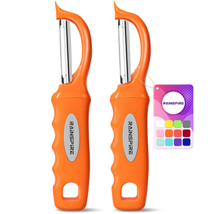 Rainspire Vegetable Peeler Potato Peelers for Kitchen, Sharp Stainless Steel Blades Veggie, Comfortable Handle Fruit Peeler, Carrot Peeler Apple Peeler Dishwasher Safe, Mint Green, 1-Pack