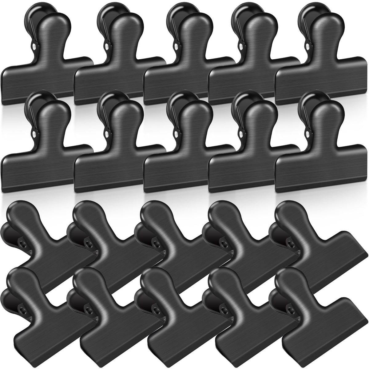 Bag Clips, 20 Pack Stainless Steel Chip Clips for Food, 1.6''(40mm) Small Food Clip Heavy Duty Snack Clamp Clip for Office Kitchen Home, Silver
