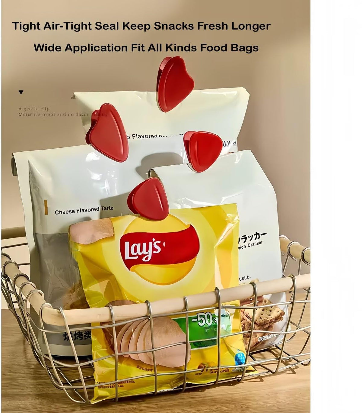 Butterfly Magnetic Chip Bag Clips,Detachable Food Sealing Clips for Fridge