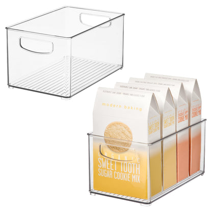 iDesign Stackable Clear Plastic Bin, 4-Pack