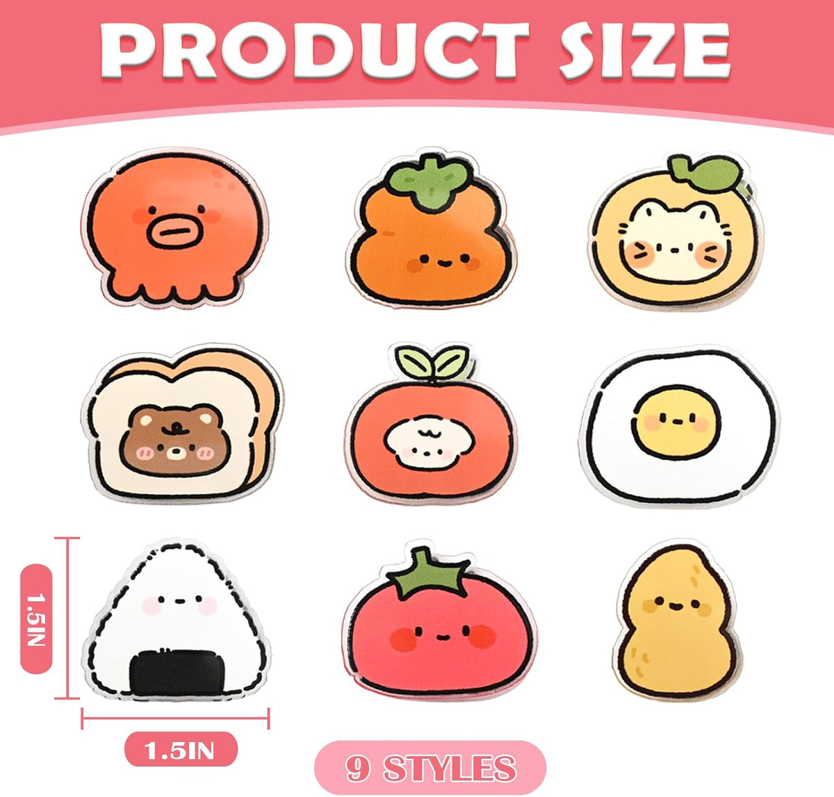 9 Pack Cute Magnetic Chip Clips, Food Bag Clip for Snacks (Food)