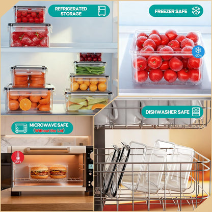 40 PCS Food Storage Containers with Lids Airtight (20 Containers & 20 Lids)