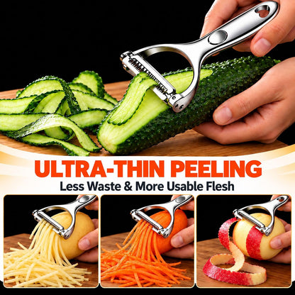Ultra-Sharp Vegetable Julienne Peeler for Kitchen - Instant Veggie Shreds