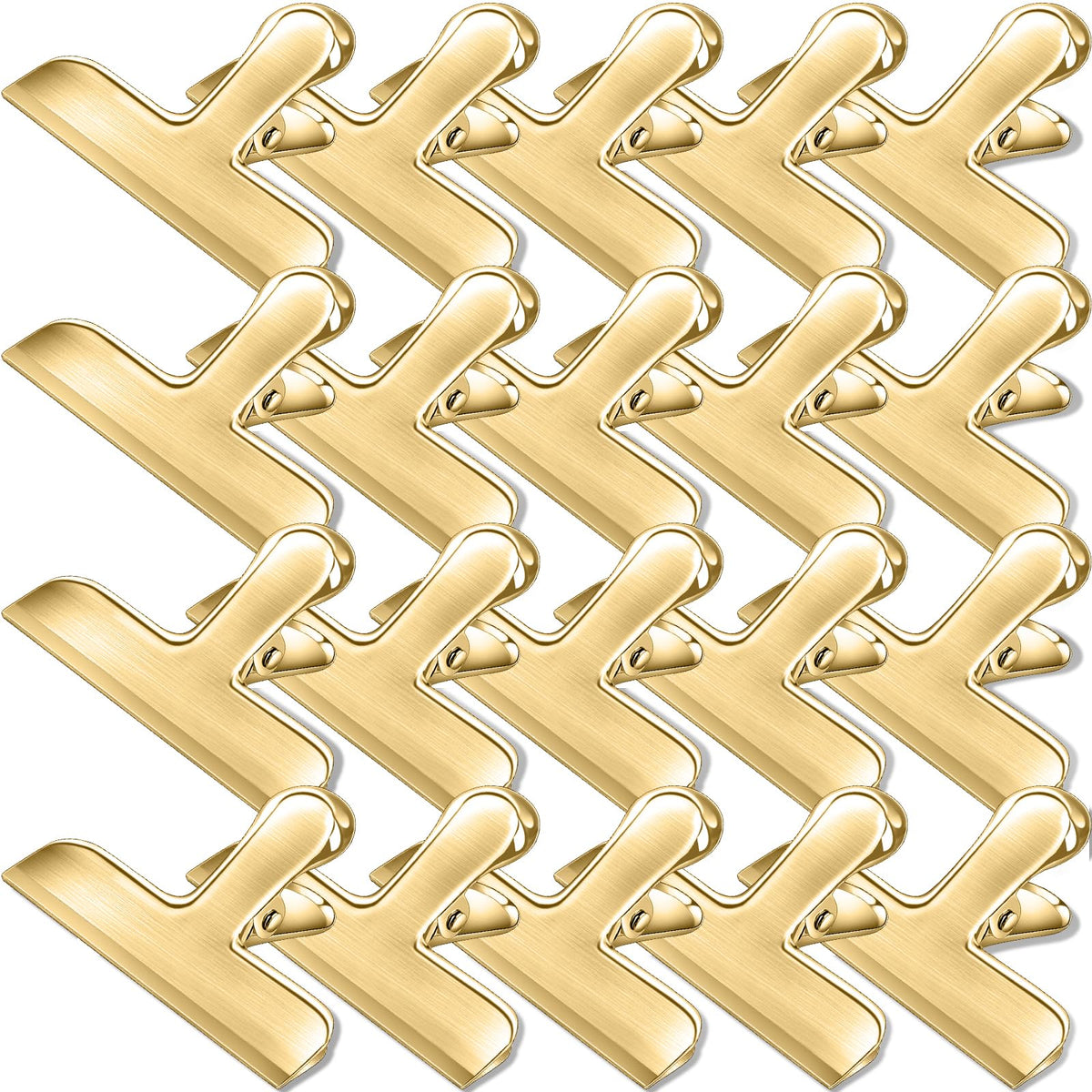 Bag Clips, 8 Pack Chip Clips Heavy Duty Snack Bread Coffee Clip, Air Tight Seal Food Clip Large Clamp Office Paper Clamps for Food Packages, Kitchen, Office, Home, Fridge Black
