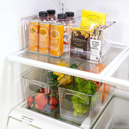Sorbus Fridge Organizers and Storage, Clear Plastic Bins (Small, 4 Pack)