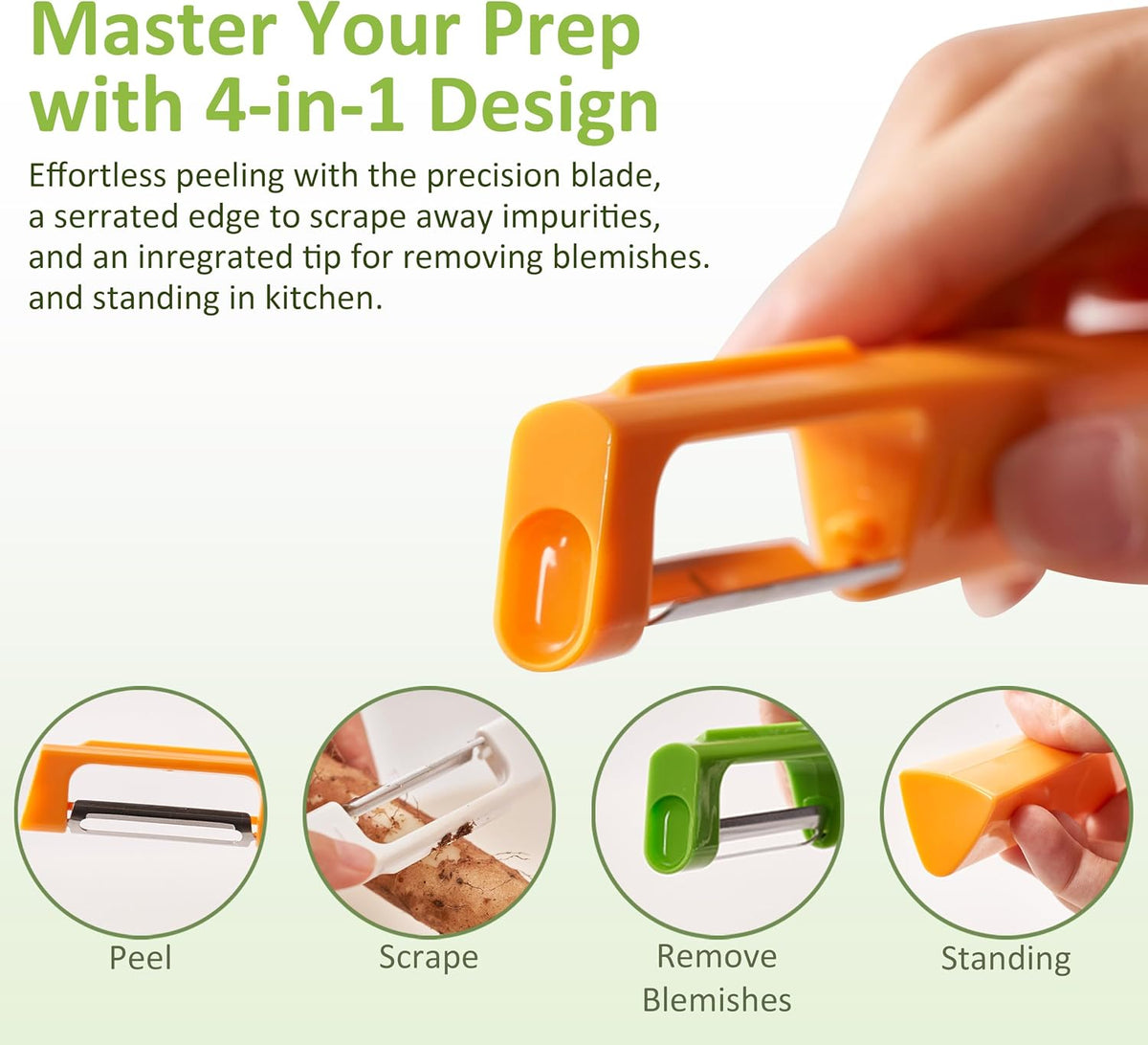 Upright Swivel Fruit and Vegetable Peeler, 2-Pack