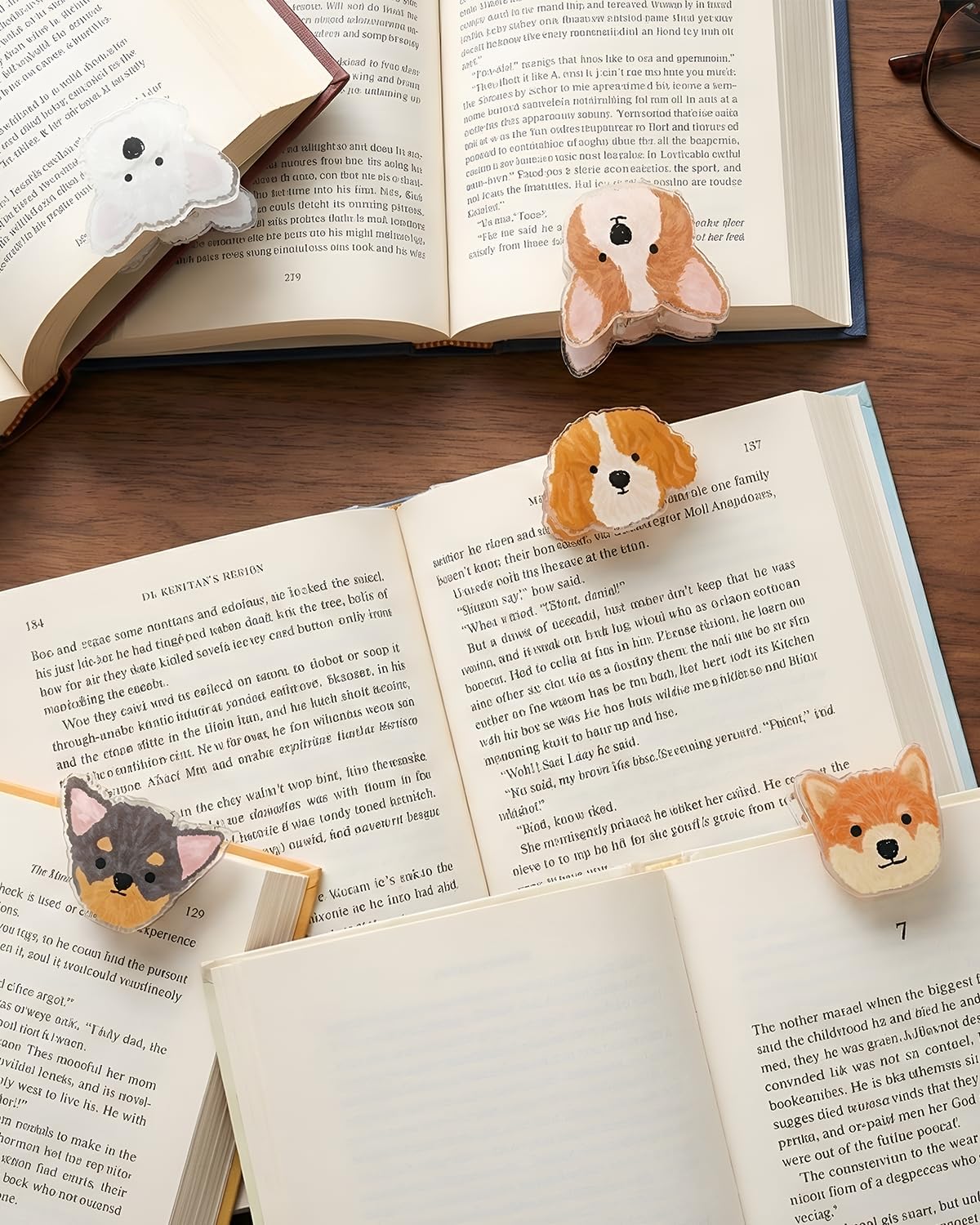 9 Pcs Dog Chip Clips, Cute Acrylic Snack and Food Bag Sealers