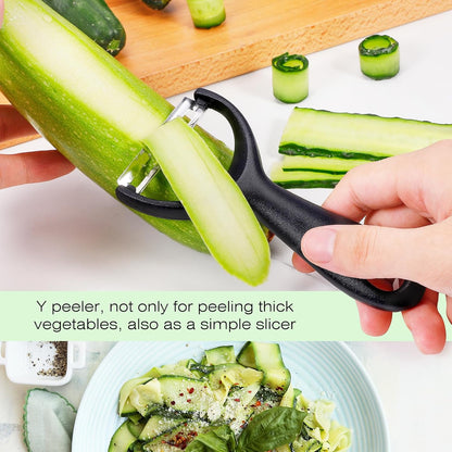 Senbowe Upgrade Potato Peeler for Kitchen, 6PCS Stainless Steel Vegetable Peeler, I and Y Veggie Food Peeler for Apple Fruit Carrot Zucchini Cucumber,Good Grip Makes Peeling Very Easy