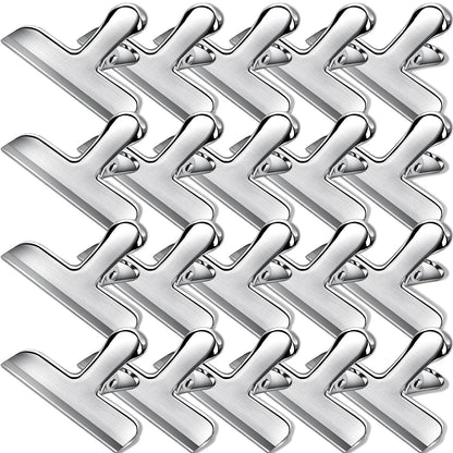 Bag Clips, 8 Pack Chip Clips Heavy Duty Snack Bread Coffee Clip, Air Tight Seal Food Clip Large Clamp Office Paper Clamps for Food Packages, Kitchen, Office, Home, Fridge Black